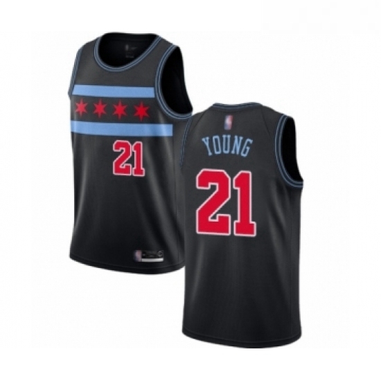Youth Chicago Bulls 21 Thaddeus Young Swingman Black Basketball Jersey City Edition Youth Chicago Bulls 21 Thaddeus Young Swingman Black Basketball Jersey City Edition