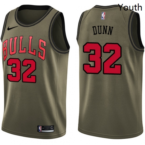 Youth Nike Chicago Bulls 32 Kris Dunn Swingman Green Salute to Service NBA Jersey Youth Nike Chicago Bulls 32 Kris Dunn Swingman Green Salute to Service NBA Jersey