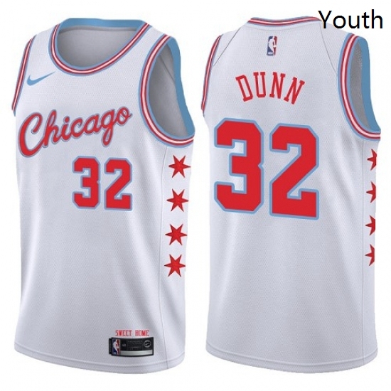Youth Nike Chicago Bulls 32 Kris Dunn Swingman White NBA Jersey City Edition Youth Nike Chicago Bulls 32 Kris Dunn Swingman White NBA Jersey City Edition