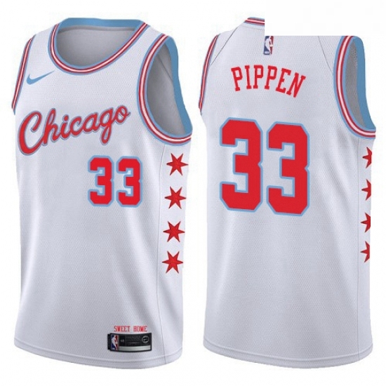 Youth Nike Chicago Bulls 33 Scottie Pippen Swingman White NBA Jersey City Edition Youth Nike Chicago Bulls 33 Scottie Pippen Swingman White NBA Jersey City Edition