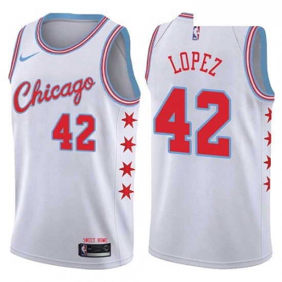 Youth Nike Chicago Bulls 42 Robin Lopez Swingman White NBA Jersey City Edition Youth Nike Chicago Bulls 42 Robin Lopez Swingman White NBA Jersey City Edition
