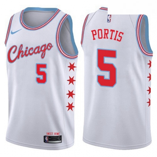 Youth Nike Chicago Bulls 5 Bobby Portis Swingman White NBA Jersey City Edition Youth Nike Chicago Bulls 5 Bobby Portis Swingman White NBA Jersey City Edition