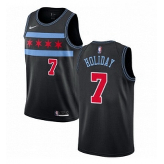 Youth Nike Chicago Bulls 7 Justin Holiday Swingman Black NBA Jersey City Edition Youth Nike Chicago Bulls 7 Justin Holiday Swingman Black NBA Jersey City Edition