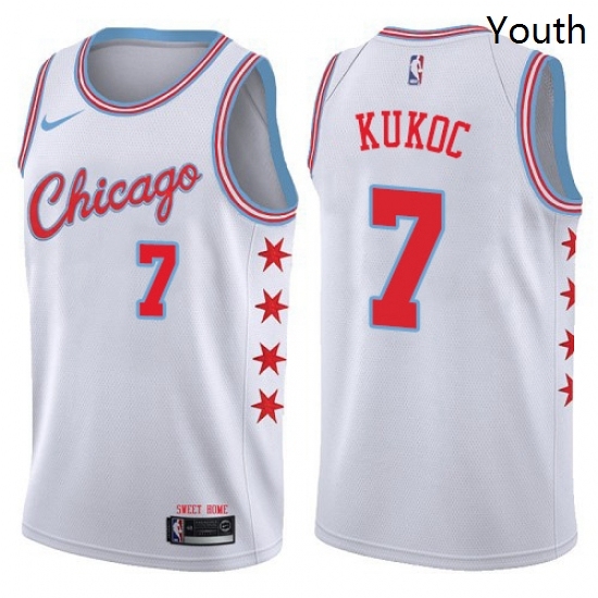 Youth Nike Chicago Bulls 7 Toni Kukoc Swingman White NBA Jersey City Edition Youth Nike Chicago Bulls 7 Toni Kukoc Swingman White NBA Jersey City Edition