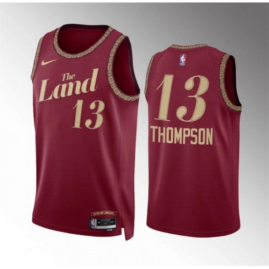 Men Cleveland Cavaliers 13 Tristan Thompson Wine 2023 24 City Edition Stitched Jersey Men Cleveland Cavaliers 13 Tristan Thompson Wine 2023 24 City Edition Stitched Jersey