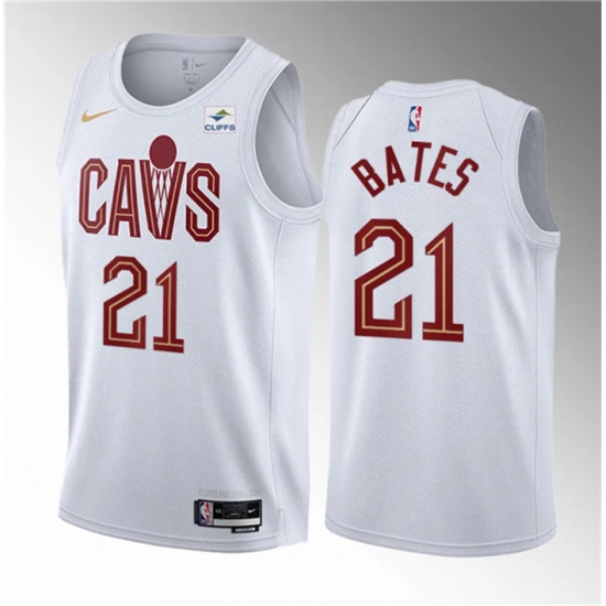Men Cleveland Cavaliers 21 Emoni Bates White 2023 Draft Association Edition Stitched Jersey Men Cleveland Cavaliers 21 Emoni Bates White 2023 Draft Association Edition Stitched Jersey