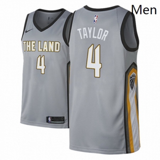 Men NBA 2018 19 Cleveland Cavaliers 4 Isaiah Taylor City Edition Gray Jersey Men NBA 2018 19 Cleveland Cavaliers 4 Isaiah Taylor City Edition Gray Jersey
