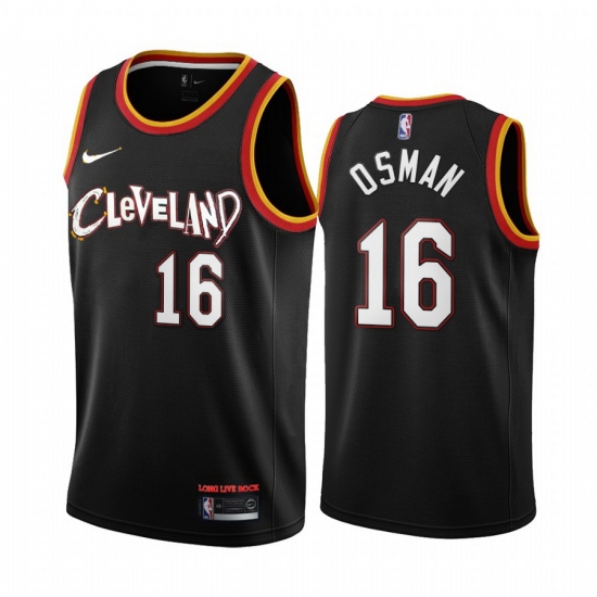 Men Nike Cleveland Cavaliers 16 Cedi Osman Black NBA Swingman 2020 21 City Edition Jersey Men Nike Cleveland Cavaliers 16 Cedi Osman Black NBA Swingman 2020 21 City Edition Jersey