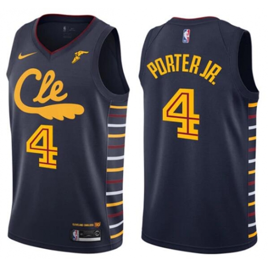 Men Nike Cleveland Cavaliers 4 KEVIN PORTER JR Blue NBA Jersey Men Nike Cleveland Cavaliers 4 KEVIN PORTER JR Blue NBA Jersey