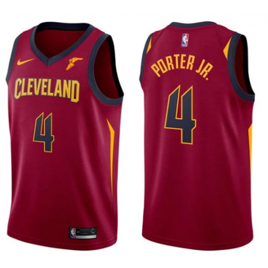 Men Nike Cleveland Cavaliers 4 KEVIN PORTER JR Red NBA Jersey Men Nike Cleveland Cavaliers 4 KEVIN PORTER JR Red NBA Jersey