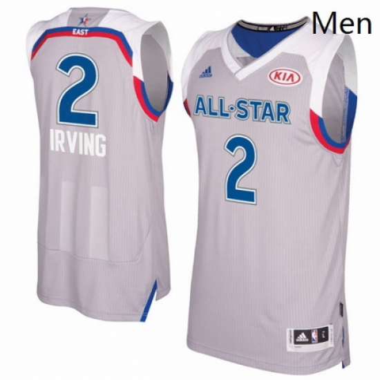 Mens Adidas Cleveland Cavaliers 2 Kyrie Irving Authentic Gray 2017 All Star NBA Jersey Mens Adidas Cleveland Cavaliers 2 Kyrie Irving Authentic Gray 2017 All Star NBA Jersey