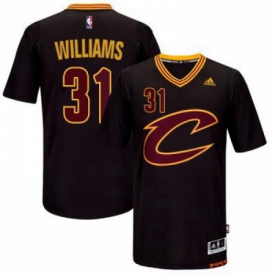 Mens Cleveland Cavaliers 31 Deron Williams adidas Black Sleeved Player Swingman Jersey Mens Cleveland Cavaliers 31 Deron Williams adidas Black Sleeved Player Swingman Jersey