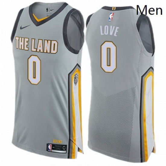 Mens Nike Cleveland Cavaliers 0 Kevin Love Authentic Gray NBA Jersey City Edition Mens Nike Cleveland Cavaliers 0 Kevin Love Authentic Gray NBA Jersey City Edition