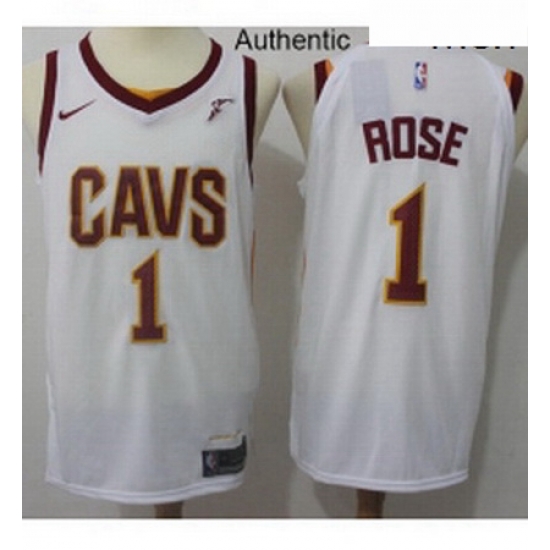 Mens Nike Cleveland Cavaliers 1 Derrick Rose White NBA Authentic Association Edition Jersey Mens Nike Cleveland Cavaliers 1 Derrick Rose White NBA Authentic Association Edition Jersey