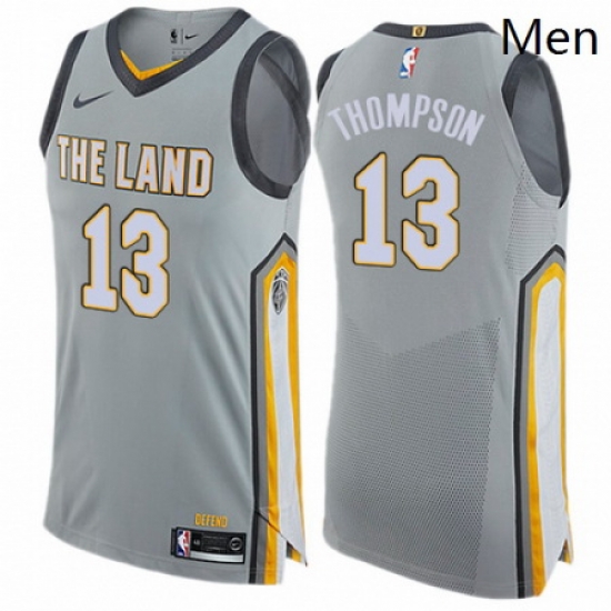 Mens Nike Cleveland Cavaliers 13 Tristan Thompson Authentic Gray NBA Jersey City Edition Mens Nike Cleveland Cavaliers 13 Tristan Thompson Authentic Gray NBA Jersey City Edition