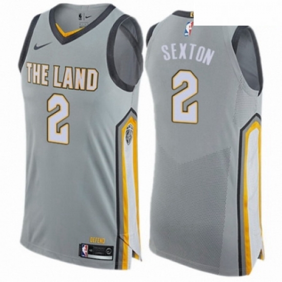 Mens Nike Cleveland Cavaliers 2 Collin Sexton Authentic Gray NBA Jersey City Edition Mens Nike Cleveland Cavaliers 2 Collin Sexton Authentic Gray NBA Jersey City Edition