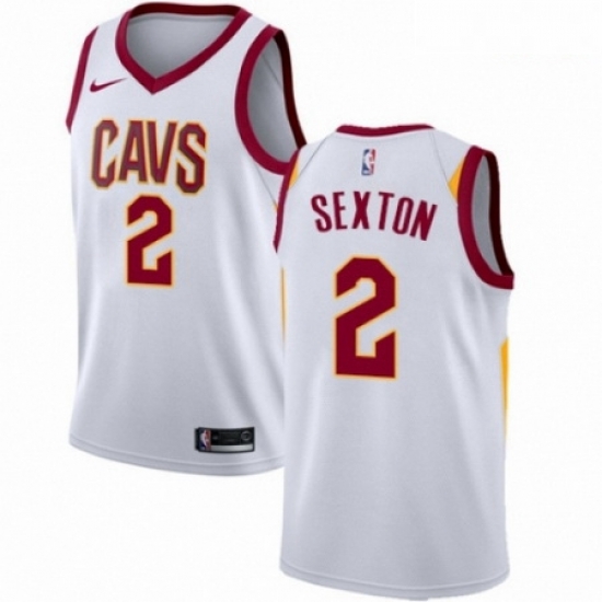 Mens Nike Cleveland Cavaliers 2 Collin Sexton Authentic White NBA Jersey Association Edition Mens Nike Cleveland Cavaliers 2 Collin Sexton Authentic White NBA Jersey Association Edition