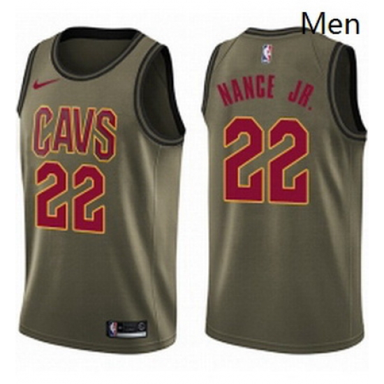 Mens Nike Cleveland Cavaliers 22 Larry Nance Jr Swingman Green Salute to Service NBA Jersey Mens Nike Cleveland Cavaliers 22 Larry Nance Jr Swingman Green Salute to Service NBA Jersey