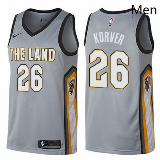 Mens Nike Cleveland Cavaliers 26 Kyle Korver Swingman Gray NBA Jersey City Edition Mens Nike Cleveland Cavaliers 26 Kyle Korver Swingman Gray NBA Jersey City Edition