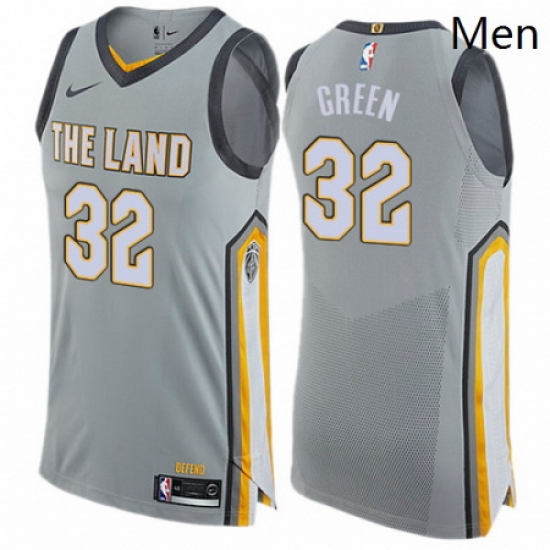 Mens Nike Cleveland Cavaliers 32 Jeff Green Authentic Gray NBA Jersey City Edition Mens Nike Cleveland Cavaliers 32 Jeff Green Authentic Gray NBA Jersey City Edition