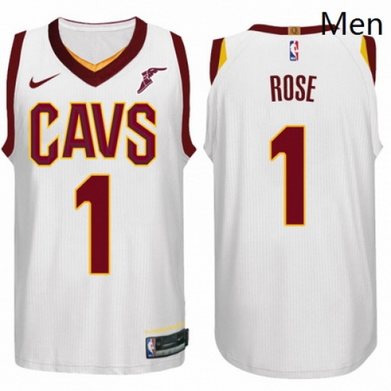 Nike NBA Cleveland Cavaliers 1 Derrick Rose Jersey 2017 18 New Season White Jersey Nike NBA Cleveland Cavaliers 1 Derrick Rose Jersey 2017 18 New Season White Jersey