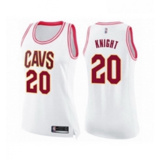 Womens Cleveland Cavaliers 20 Brandon Knight Swingman White Pink Fashion Basketball Jersey Womens Cleveland Cavaliers 20 Brandon Knight Swingman White Pink Fashion Basketball Jersey