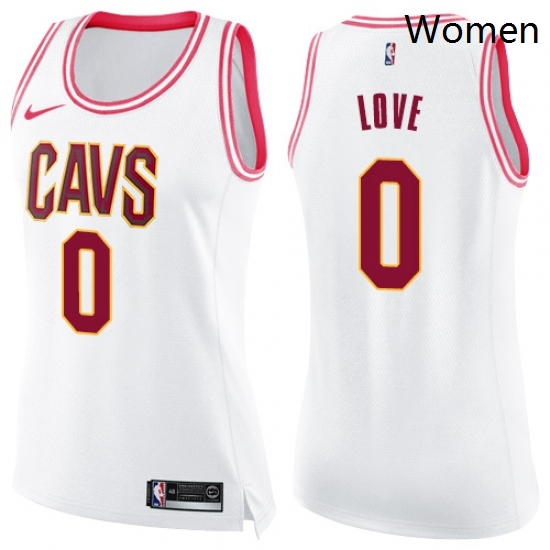 Womens Nike Cleveland Cavaliers 0 Kevin Love Swingman WhitePink Fashion NBA Jersey Womens Nike Cleveland Cavaliers 0 Kevin Love Swingman WhitePink Fashion NBA Jersey