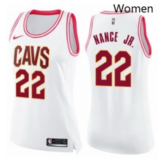 Womens Nike Cleveland Cavaliers 22 Larry Nance Jr Swingman WhitePink Fashion NBA Jersey Womens Nike Cleveland Cavaliers 22 Larry Nance Jr Swingman WhitePink Fashion NBA Jersey