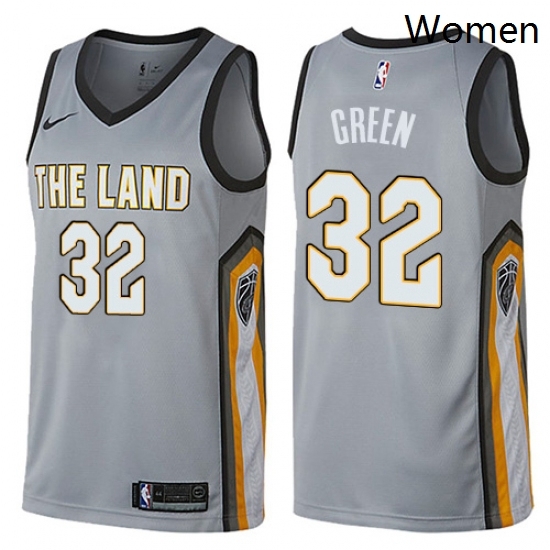 Womens Nike Cleveland Cavaliers 32 Jeff Green Swingman Gray NBA Jersey City Edition Womens Nike Cleveland Cavaliers 32 Jeff Green Swingman Gray NBA Jersey City Edition