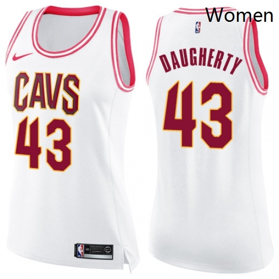 Womens Nike Cleveland Cavaliers 43 Brad Daugherty Swingman WhitePink Fashion NBA Jersey Womens Nike Cleveland Cavaliers 43 Brad Daugherty Swingman WhitePink Fashion NBA Jersey
