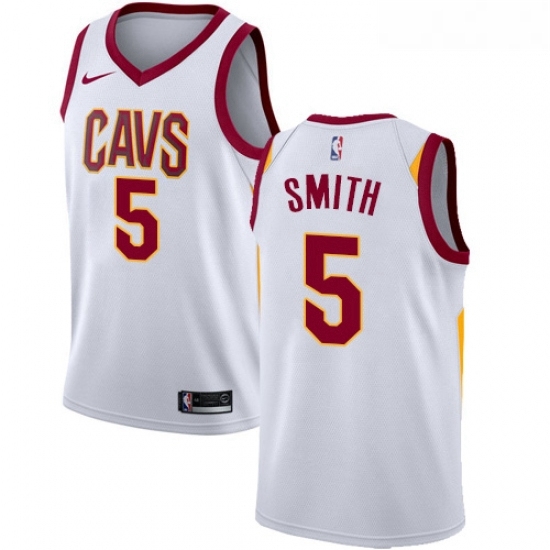Womens Nike Cleveland Cavaliers 5 JR Smith Authentic White Home NBA Jersey Association Edition Womens Nike Cleveland Cavaliers 5 JR Smith Authentic White Home NBA Jersey Association Edition
