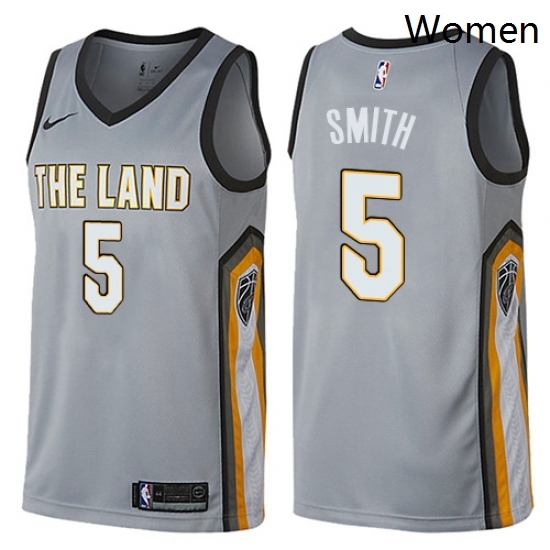 Womens Nike Cleveland Cavaliers 5 JR Smith Swingman Gray NBA Jersey City Edition Womens Nike Cleveland Cavaliers 5 JR Smith Swingman Gray NBA Jersey City Edition