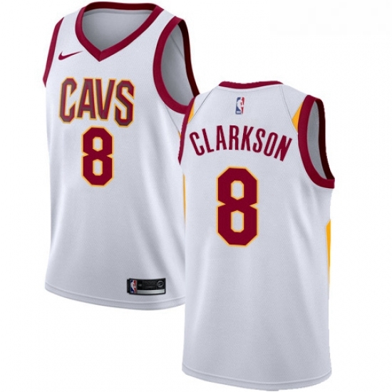 Womens Nike Cleveland Cavaliers 8 Jordan Clarkson Swingman White NBA Jersey Association Edition Womens Nike Cleveland Cavaliers 8 Jordan Clarkson Swingman White NBA Jersey Association Edition