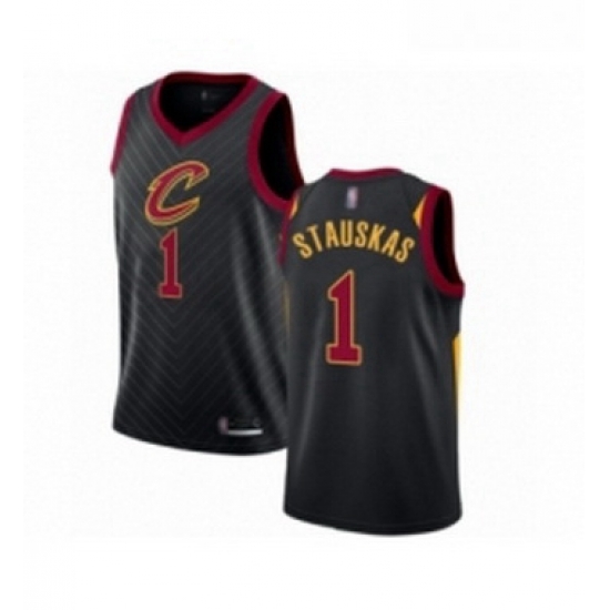Youth Cleveland Cavaliers 1 Nik Stauskas Swingman Black Basketball Jersey Statement Edition Youth Cleveland Cavaliers 1 Nik Stauskas Swingman Black Basketball Jersey Statement Edition
