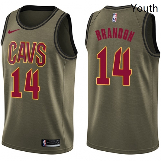 Youth Nike Cleveland Cavaliers 14 Terrell Brandon Swingman Green Salute to Service NBA Jersey Youth Nike Cleveland Cavaliers 14 Terrell Brandon Swingman Green Salute to Service NBA Jersey