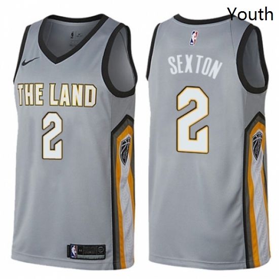 Youth Nike Cleveland Cavaliers 2 Collin Sexton Swingman Gray NBA Jersey City Edition Youth Nike Cleveland Cavaliers 2 Collin Sexton Swingman Gray NBA Jersey City Edition