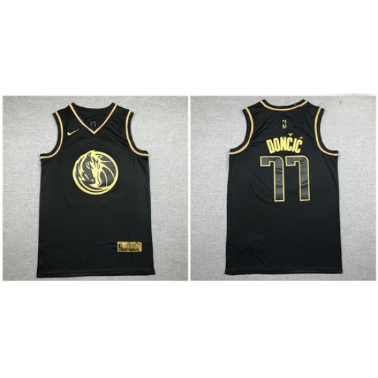 Mavericks 77 Luka Doncic Black Gold Nike Swingman Jersey Mavericks 77 Luka Doncic Black Gold Nike Swingman Jersey