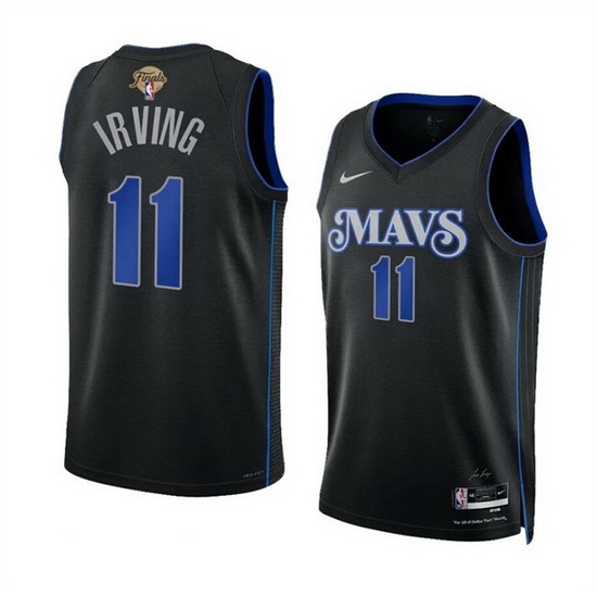 Men Dallas Mavericks 11 Kyrie Irving Black 2024 Finals City Edition Stitched Basketball Jersey Men Dallas Mavericks 11 Kyrie Irving Black 2024 Finals City Edition Stitched Basketball Jersey