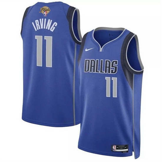 Men Dallas Mavericks 11 Kyrie Irving Blue 2024 Finals Icon Edition Stitched Basketball Jersey Men Dallas Mavericks 11 Kyrie Irving Blue 2024 Finals Icon Edition Stitched Basketball Jersey