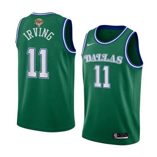 Men Dallas Mavericks 11 Kyrie Irving Green 2024 Finals Classic Edition Stitched Basketball Jersey Men Dallas Mavericks 11 Kyrie Irving Green 2024 Finals Classic Edition Stitched Basketball Jersey