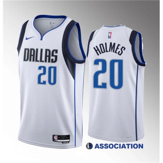 Men Dallas Mavericks 20 Richaun Holmes White 2023 Draft Association Edition Stitched Basketball Jersey Men Dallas Mavericks 20 Richaun Holmes White 2023 Draft Association Edition Stitched Basketball Jersey