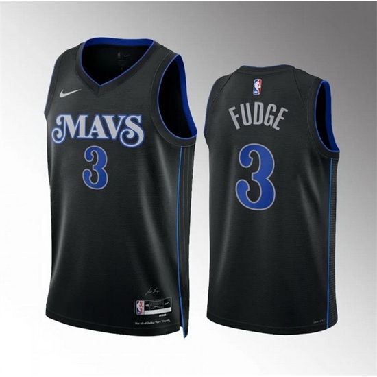 Men Dallas Mavericks 3 Alex Fudge Black 2023 24 City Edition Stitched Basketball Jersey Men Dallas Mavericks 3 Alex Fudge Black 2023 24 City Edition Stitched Basketball Jersey