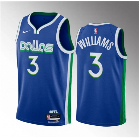 Men Dallas Mavericks 3 Grant Williams Blue City Edition Stitched Basketball Jersey Men Dallas Mavericks 3 Grant Williams Blue City Edition Stitched Basketball Jersey