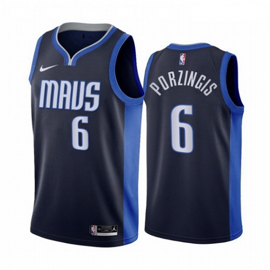 Men Dallas Mavericks 6 Kristaps Porzingis Navy NBA Swingman 2020 21 Earned Edition Jersey Men Dallas Mavericks 6 Kristaps Porzingis Navy NBA Swingman 2020 21 Earned Edition Jersey