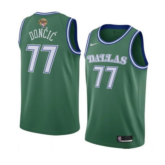 Men Dallas Mavericks 77 Luka Doncic Green 2024 Finals Classic Edition Stitched Basketball Jersey Men Dallas Mavericks 77 Luka Doncic Green 2024 Finals Classic Edition Stitched Basketball Jersey