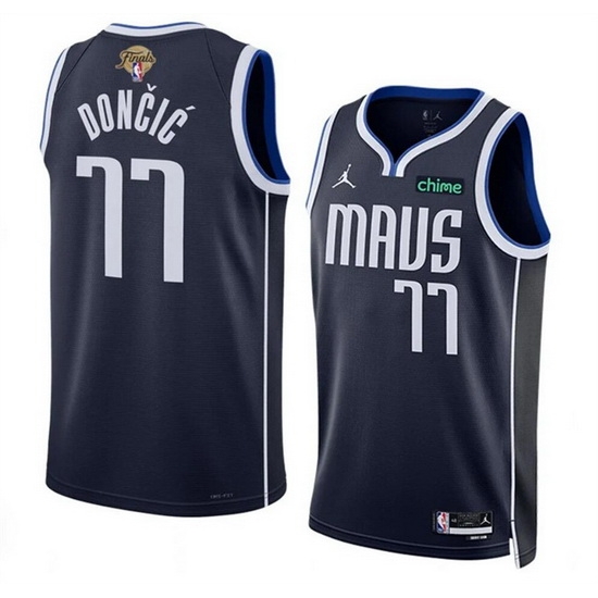 Men Dallas Mavericks 77 Luka Doncic Navy 2024 Finals Statement Edition Stitched Basketball Jersey Men Dallas Mavericks 77 Luka Doncic Navy 2024 Finals Statement Edition Stitched Basketball Jersey