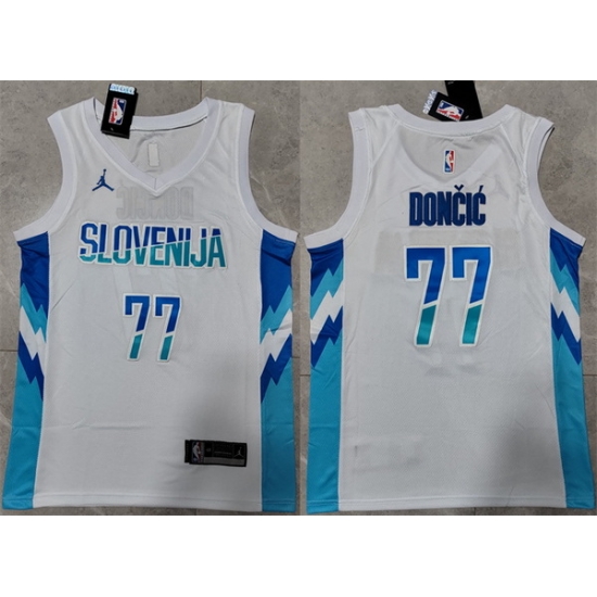 Men Dallas Mavericks 77 Luka Doncic White Stitched Jersey Men Dallas Mavericks 77 Luka Doncic White Stitched Jersey