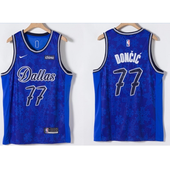 Men Dallas Mavericks Luka Doncic 77 Blue 2021 2022 Fashion Nike Stitched Jersey Men Dallas Mavericks Luka Doncic 77 Blue 2021 2022 Fashion Nike Stitched Jersey
