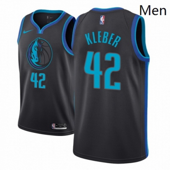 Men NBA 2018 19 Dallas Mavericks 42 Maxi Kleber City Edition Anthracite Jersey Men NBA 2018 19 Dallas Mavericks 42 Maxi Kleber City Edition Anthracite Jersey