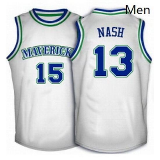 Mens Adidas Dallas Mavericks 13 Steve Nash Authentic White Throwback NBA Jersey Mens Adidas Dallas Mavericks 13 Steve Nash Authentic White Throwback NBA Jersey